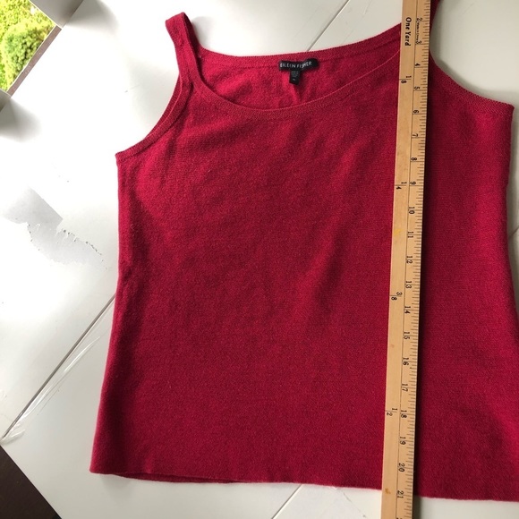 EILEEN FISHER Women’s Sleeveless 100% Wool Top in Red Size M - Picture 8 of 9